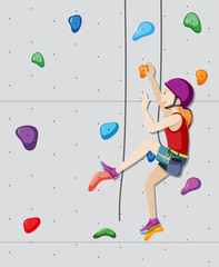 Wall Mural - Indoor rock climbing gym