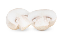 Fresh Champignon Mushrooms Isolated On White