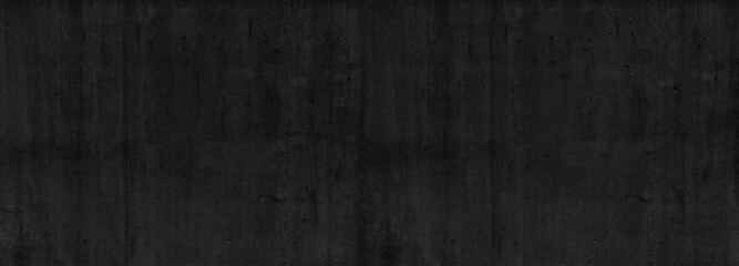 black panoramic concrete wall background for design