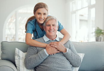 Poster - Young at heart. Shot of a doctor and patient during a checkup at home.