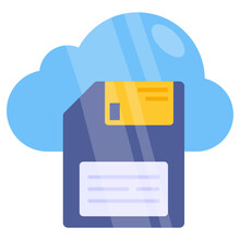 Vector Design Of Cloud Floppy