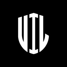 UIL Letter Logo Design. UIL Modern Letter Logo With Black Background. UIL Creative  Letter Logo. Simple And Modern Letter Logo. Vector Logo Modern Alphabet Font Overlap Style. Initial Letters UIL 