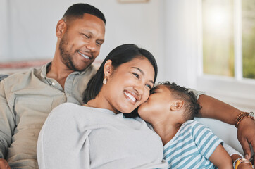 Poster - These people are my world. Shot of a happy family relaxing together at home.