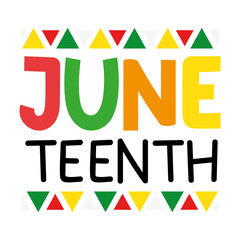 Sticker - Juneteenth lettering poster