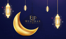 Eid Mubarak Or Eid Ul Fitr On The Islamic Design Concept