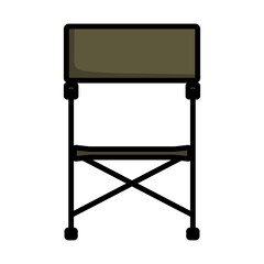 Canvas Print - Icon Of Fishing Folding Chair