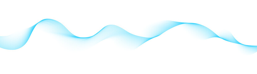Poster - abstract blue smooth wave on a white background. dynamic sound wave. design element. vector illustra