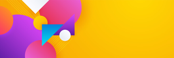 Abstract colorful banner background. Color gradient abstract background with dynamic wave line effect. Vector abstract graphic design banner pattern background web template.