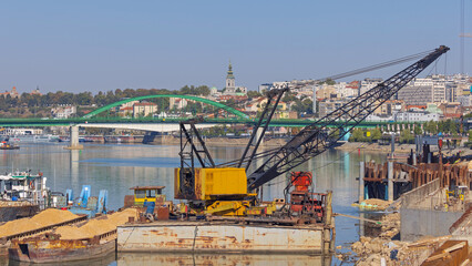 Poster - Floating Barge Crane