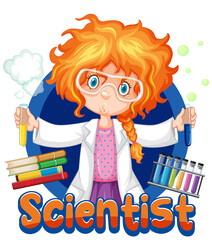 Wall Mural - scientist doing science experiment in the lab
