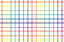 Colorful Pastel Rainbow Watercolor Plaid Repeat Seamless Pattern