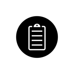 Poster - Checklist icon in black round