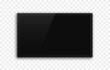 © Vitaliy - Vector realistic TV mockup. PNG TV with blank black screen. Wall panel with black screen. Screen resolution 2k, 4k, 6k.
