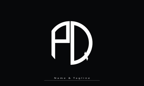 Alphabet letters Initials Monogram logo PQ , QP