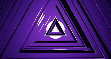 Render with shiny purple background with triangles