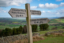Foot And Bridle Path Sign Post Cleveland Way