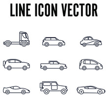 Car Set Icon Symbol Template For Graphic And Web Design Collection Logo Vector Illustration