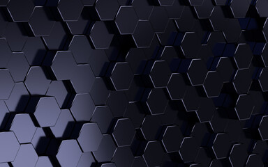 Poster - Abstract hexagonal background, 3d rendering.