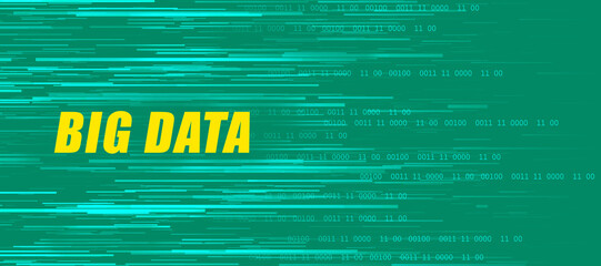Poster - 2d illustration abstract Big data 
