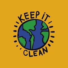 Planet Earth Keep It Clean Ecologic Poster