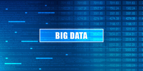 Poster - 2d illustration abstract Big data 
