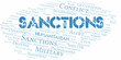 © sharafmaksumov - Sanctions word cloud. Vector made with the text only.