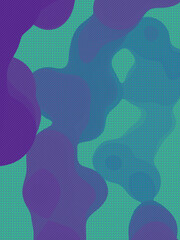 Poster - Flat multicolor organic shapes. Abstract 3d rendering art background. Wavy texture digital illustration