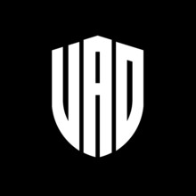 VAD Letter Logo Design. VAD Modern Letter Logo With Black Background. VAD Creative  Letter Logo. Simple And Modern Letter Logo. Vector Logo Modern Alphabet Font Overlap Style. Initial Letters VAD 