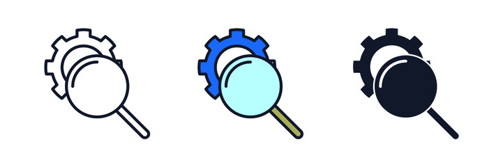 Wall Mural - search optimization icon symbol template for graphic and web design collection logo vector illustration