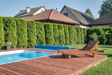 Sun Lounger Near Pool In A Country House