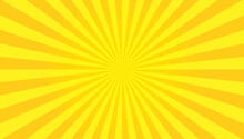 Background From Sunburst Yellow And Orange Ray.