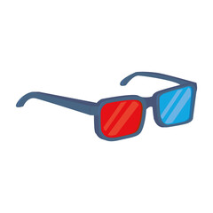 Canvas Print - 3d glasses illustration