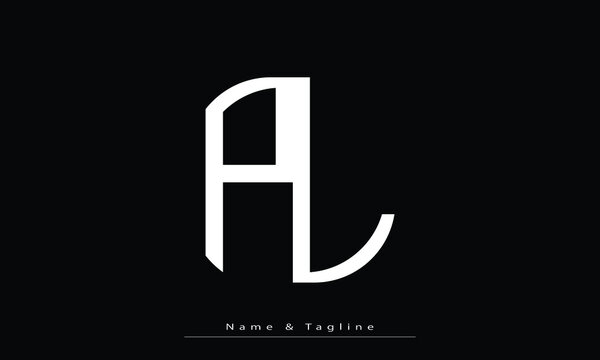 Alphabet letters Initials Monogram logo PL , LP