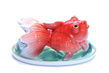 Close-up Of The Colorful Ceramic Fish