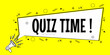 © ArtThree - yellow quiz time banner with comic style background. suitable for use for promotional designs