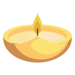 Sticker - golden small candle