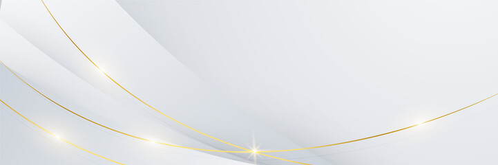 Wall Mural - luxury shape white and gold abstract presentation design background. vector abstract graphic design 