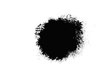 Poster - black stroke of paint isolated on white background