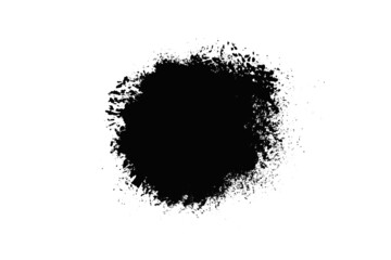 Poster - black stroke of paint isolated on white background
