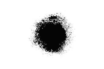 Poster - black stroke of paint isolated on white background