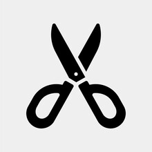 Scissors Icon In Solid Style, Use For Website Mobile App Presentation