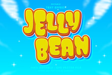 Jelly Bean Cartoon Game Text Effect