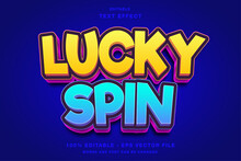 Lucky Spin 3D Game Editable Text Effect