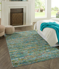 Modern living area floor rug interior room rug texture design.