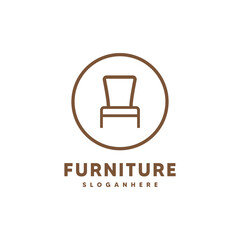 Wall Mural - Furniture logo design template icon vector illustration