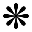 Asterisk symbol icon illustration