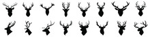 Deer Icon Vector Set. Hunting Illustration Sign Collection. Horns Symbol.