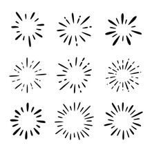 Hand Drawn Diffused Light Vector Isolated On A White Background