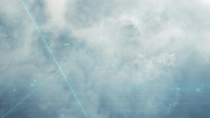 Wall Mural - blue clouds passing through the sky loop. soft clouds fly in the sky background seamless loop animat