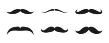 Set Of Mustache Isolated.